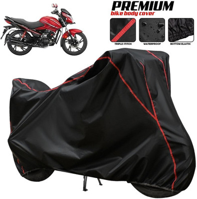 xodi Waterproof Two Wheeler Cover for Hero(Glamour i3s, Black, Red, Multicolor)