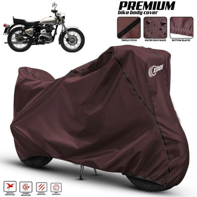 xodi Waterproof Two Wheeler Cover for Royal Enfield(Bullet 350 Twinspark, Maroon, Black)