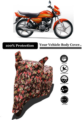 Amexride Two Wheeler Cover for Hero(CD deluxe, Multicolor)