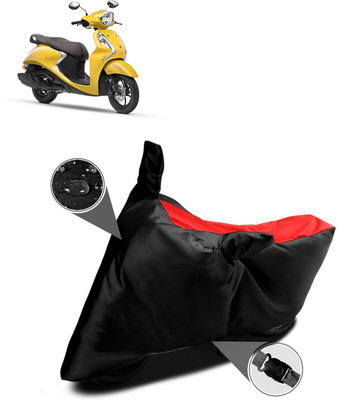 AutoGalaxy Waterproof Two Wheeler Cover for Yamaha(Fascino BS6, Red)