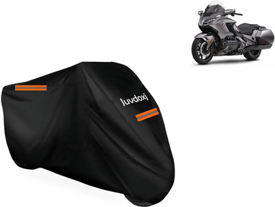 Juvdoxj Waterproof Two Wheeler Cover for Honda(Gold Wing, Black)