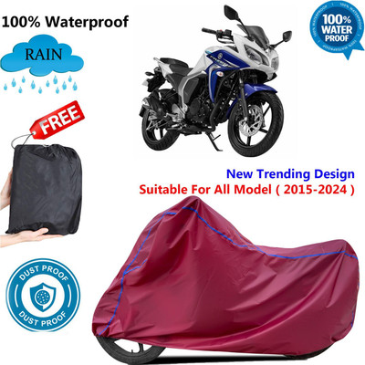 OliverX Waterproof Two Wheeler Cover for Yamaha(Fazer-FI BS6, Maroon)