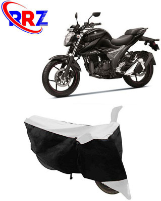 RRZ Waterproof Two Wheeler Cover for Suzuki(Gixxer, Black, White)