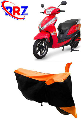 RRZ Waterproof Two Wheeler Cover for Ampere(Magnus, Black, Orange)