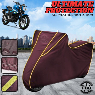 FBC Waterproof Two Wheeler Cover for Suzuki(Gixxer, Maroon)