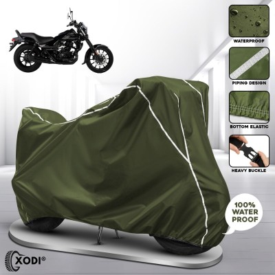 xodi Waterproof Two Wheeler Cover for Bajaj(Avenger, Green, White)