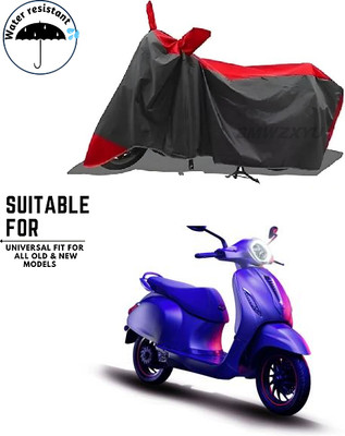 smwzxyu Waterproof Two Wheeler Cover for Bajaj(Black, Red)