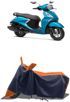 SUGASHRI Waterproof Two Wheeler Cover for Yamaha(Fascino, Orange, Blue)