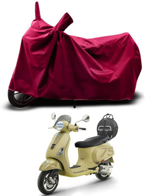 KEDIT Two Wheeler Cover for Vespa(VXL 150 BS6, Maroon)