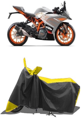 SUGASHRI Waterproof Two Wheeler Cover for KTM(RC 390 BS6, Yellow, Black)