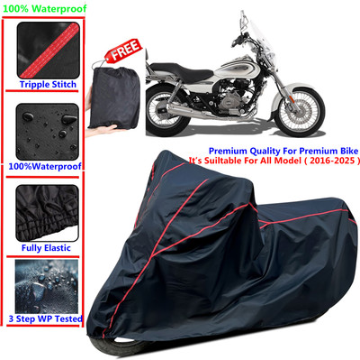 SThanaveX Waterproof Two Wheeler Cover for Bajaj(Avenger Cruise 220 BS6, Black)