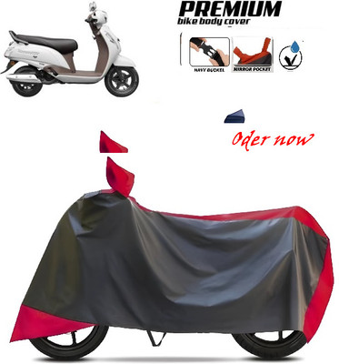 smwzxyu Waterproof Two Wheeler Cover for TVS, Hero, Honda, Bajaj(Red, Black)