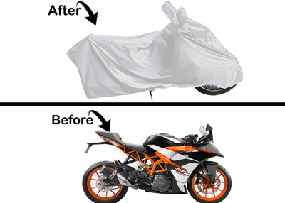 Archistylo Waterproof Two Wheeler Cover for KTM(RC 390, Silver)
