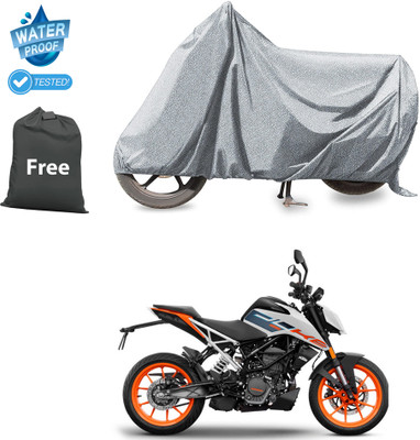 CODOKI Waterproof Two Wheeler Cover for KTM(125 Duke, Silver)