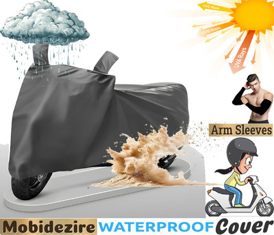 Mobidezire Waterproof Two Wheeler Cover for TVS(Pep Plus BS6, Grey)