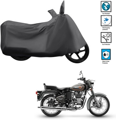 CODOKI Waterproof Two Wheeler Cover for Royal Enfield(Bullet 500, Grey)