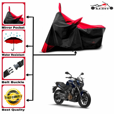 AASHTIK MART Two Wheeler Cover for Bajaj(Dominar 400, Red, Black)