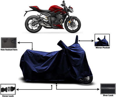 Amexride Two Wheeler Cover for Triumph(Street Triple RS BS6, Blue)