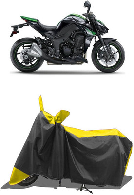SUGASHRI Waterproof Two Wheeler Cover for Kawasaki(Z1000 BS6, Yellow, Black)