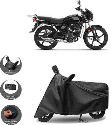 HWSXQAE Waterproof Two Wheeler Cover for Hero(Splendor Plus, Black)
