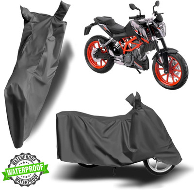 ROYAL AUTO MART Waterproof Two Wheeler Cover for KTM(200 Duke, Grey)
