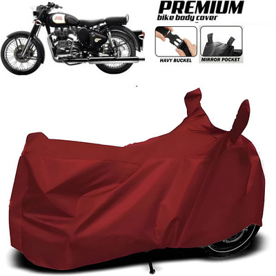 smwzxyu Waterproof Two Wheeler Cover for Royal Enfield(Maroon)