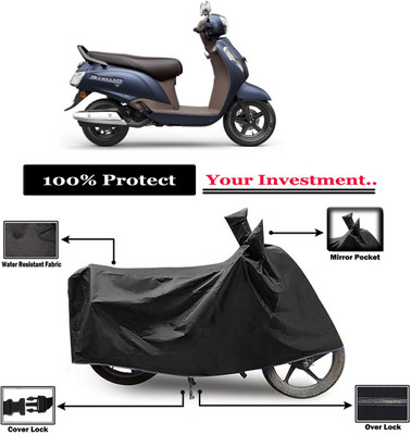 Amexride Two Wheeler Cover for Suzuki(New Access 125, Black)