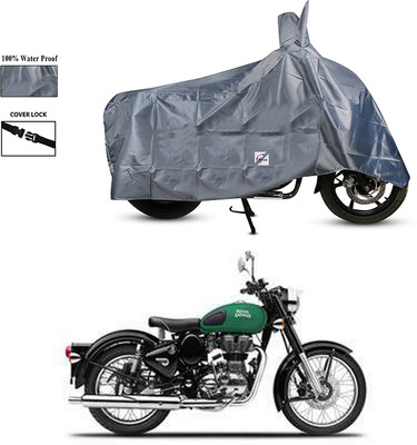 EGAL Waterproof Two Wheeler Cover for Royal Enfield(Meteor BS6, Grey)