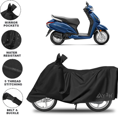 Y3H Waterproof Two Wheeler Cover for Honda(Activa 6G, Black)