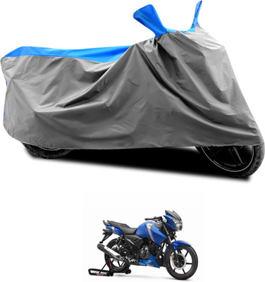 CODOKI Waterproof Two Wheeler Cover for TVS(Apache RTR 180, Grey, Blue)