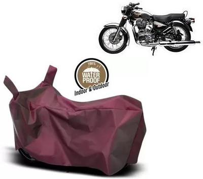 OliverX Waterproof Two Wheeler Cover for Royal Enfield(Electra Delux, Maroon)