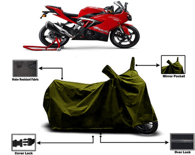 Amexride Two Wheeler Cover for TVS(Apache RR 310, Green)