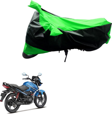 MMSSTAR Waterproof Two Wheeler Cover for Hero(Glamour FI, Black, Green)