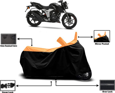 Amexride Two Wheeler Cover for TVS(Apache RTR 160 4V, Orange)