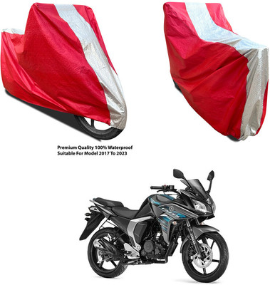 AutoGalaxy Waterproof Two Wheeler Cover for Yamaha(Fazer, Silver, Red)