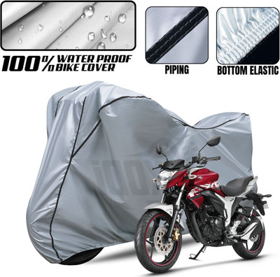 xodi Waterproof Two Wheeler Cover for Suzuki(Gixxer, Silver, Black)