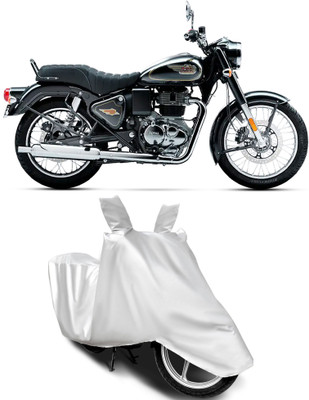 BbcMart Waterproof Two Wheeler Cover for Royal Enfield(Bullet 350 New BS6, Silver)