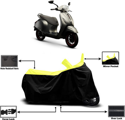 Amexride Two Wheeler Cover for Bajaj(Urbanite Chetak, Yellow)