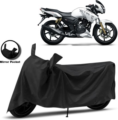 HWSXQAE Waterproof Two Wheeler Cover for TVS(Apache RTR 160, Black)