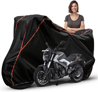 Car Styling Waterproof Two Wheeler Cover for Bajaj(Dominar 250, Black, Red, Multicolor)