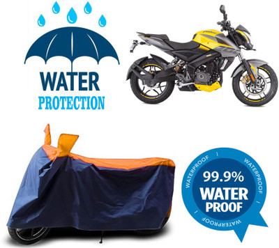 RTS COLLECTIONS Waterproof Two Wheeler Cover for Bajaj(Pulsar 220, Blue, Orange)