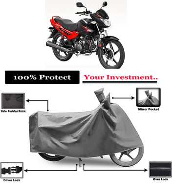 Amexride Two Wheeler Cover for Hero(Glamour Programmed FI BS6, Grey)