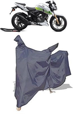 Amexride Two Wheeler Cover for TVS(Apache RTR 200 Fi E100, Grey)