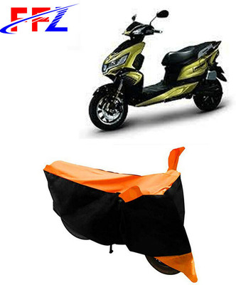 FFZ Waterproof Two Wheeler Cover for Okinawa(i-Praise, Black, Orange)
