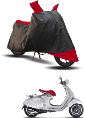 KEDIT Two Wheeler Cover for Piaggio(Vespa LX, Red, Black)
