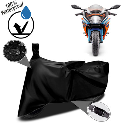 ROYAL AUTO MART Waterproof Two Wheeler Cover for KTM(RC 390, Black)