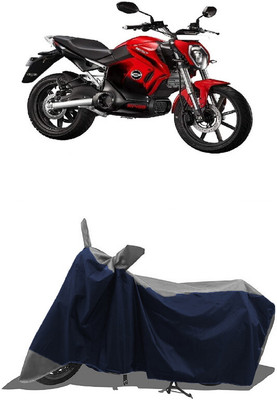 SUGASHRI Waterproof Two Wheeler Cover for Revolt(Motors RV 400, Grey, Blue)