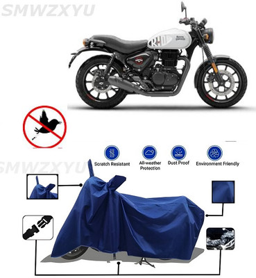 smwzxyu Two Wheeler Cover for Royal Enfield(Hunter 350, Blue)