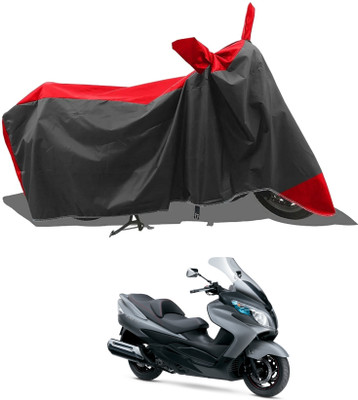 KEDIT Two Wheeler Cover for Suzuki(Red, Black)