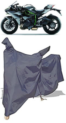 Amexride Two Wheeler Cover for Kawasaki(Ninja H2R, Grey)